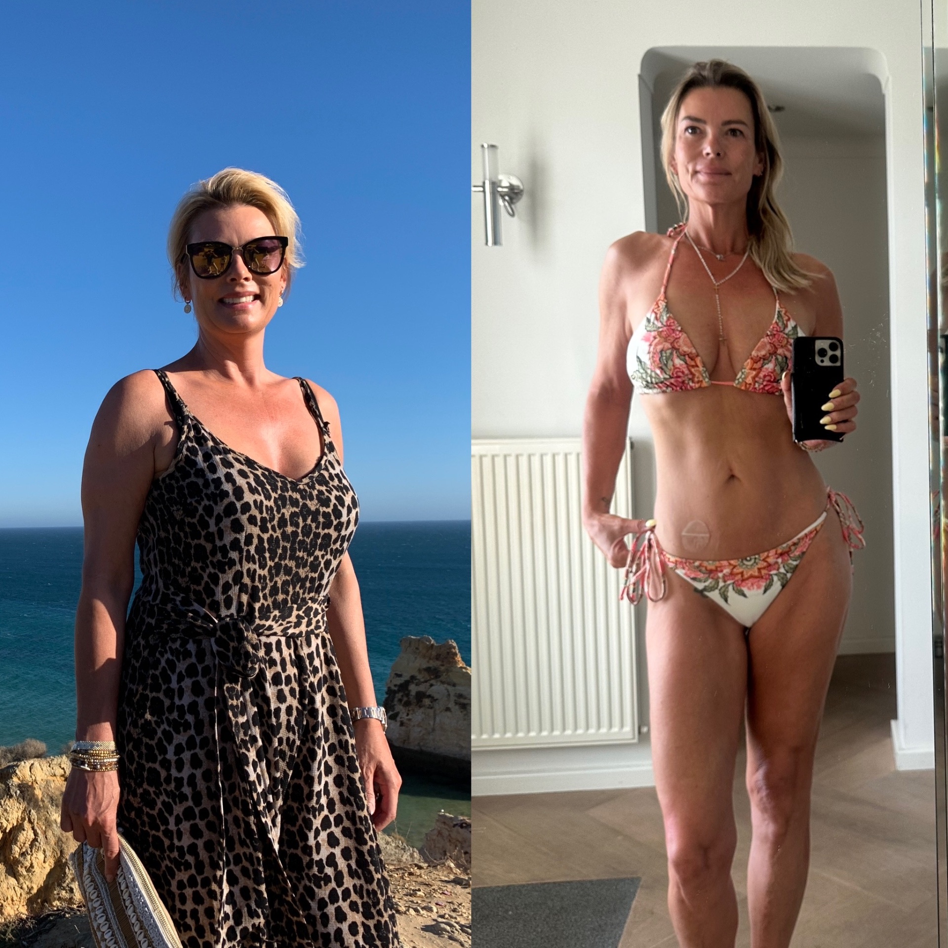 Ilse in 2020 (links) en in 2026 (rechts), volledige lengte