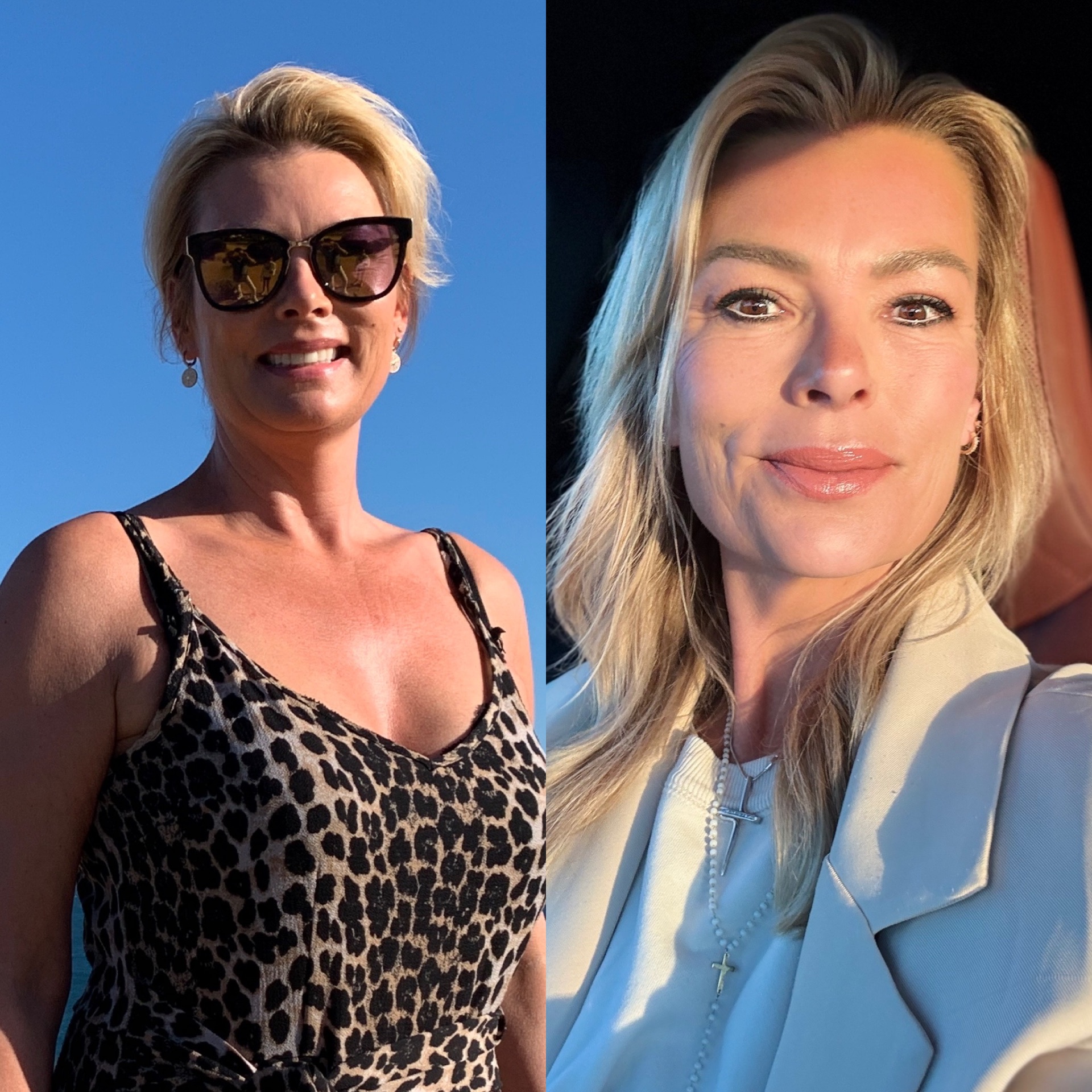 Ilse in 2020 (links) en in 2026 (rechts), close-up